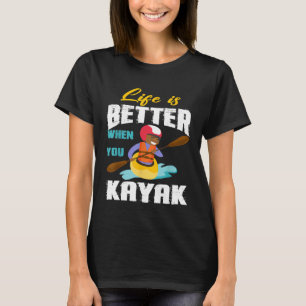 Camiseta La Vida Es Mejor Cuando Se Corre Kayak Rowing Spor