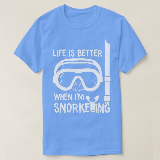 Camiseta La vida es mejor cuando se practica snorkel ix27m (Diseño del anverso)