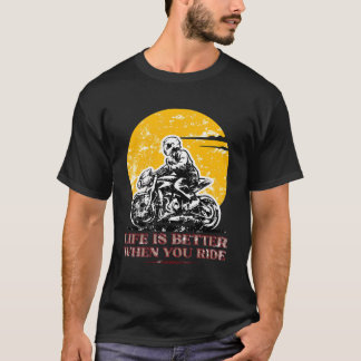Camiseta La Vida Es Mejor Cuando Viajas En Motocicleta