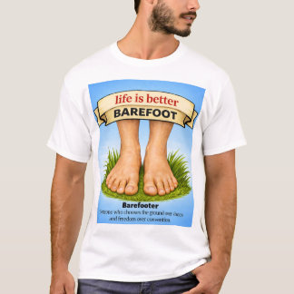 Camiseta La vida es mejor descalza