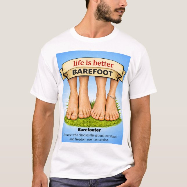 Camiseta La vida es mejor descalzo (Anverso)