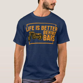 Camiseta La vida es mejor detrás de las rejas ciclismo moto