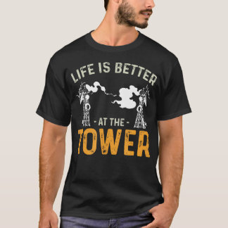 Camiseta La vida es mejor divertida torre escalada para una