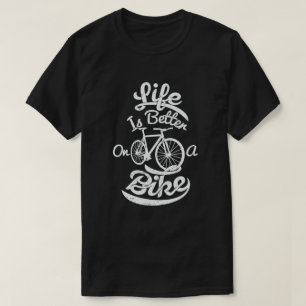 Camiseta La vida es mejor en bicicleta Ciclismo divertido y