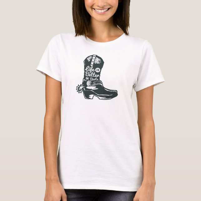 Camiseta La Vida Es Mejor En Boots (Anverso)