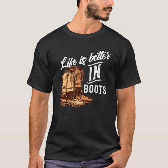 Camiseta La Vida Es Mejor En Boots Bailando En Línea (Anverso)