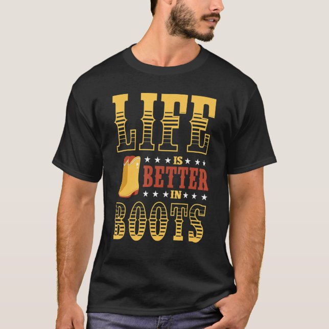 Camiseta La Vida Es Mejor En Boots Line Dance Dancing (Anverso)