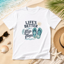 La vida es mejor en chanclas Humor de playa coster