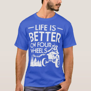 Camiseta La Vida Es Mejor En Cuatro Ruedas En Bicicleta Cuá