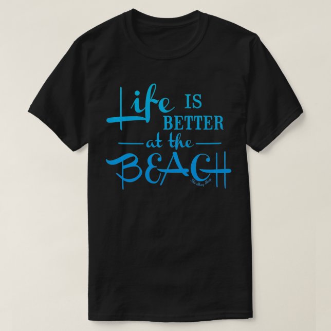 Camiseta LA VIDA ES MEJOR EN EL Beach Premium (Diseño del anverso)