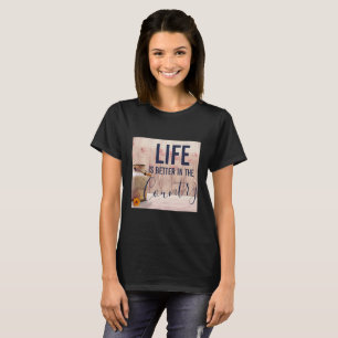 Camiseta La vida es mejor en el campo con un lechero