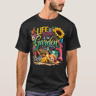 Camiseta La Vida Es Mejor En El Jardín De Los Girasoles Jar
