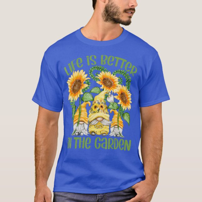 Camiseta La Vida Es Mejor En El Jardín Para El Jardín - (Anverso)