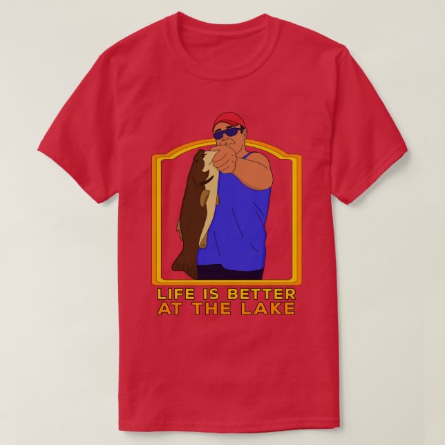 Camiseta La vida es mejor en el lago (Diseño del anverso)