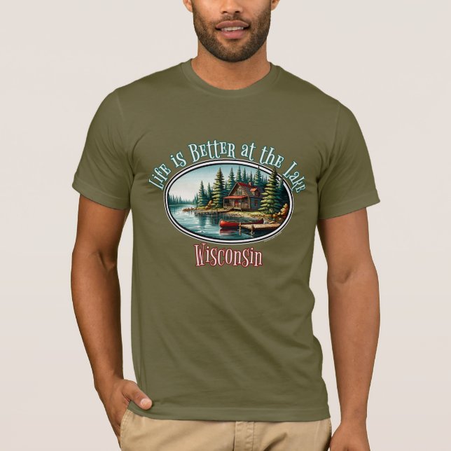 Camiseta La vida es mejor en el lago (Anverso)