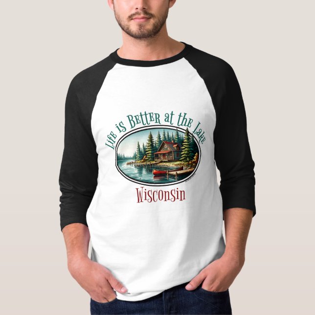 Camiseta La vida es mejor en el lago (Anverso)