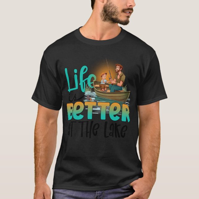 Camiseta La vida es mejor en el lago (Anverso)