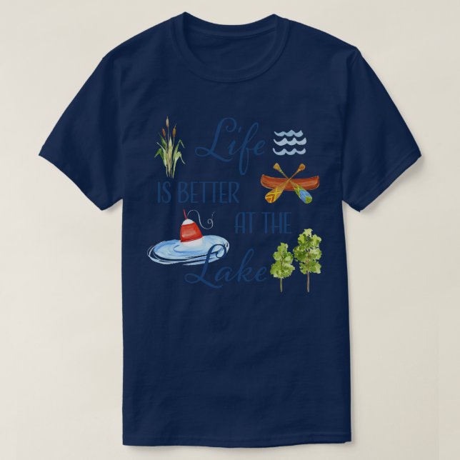 Camiseta La Vida Es Mejor En El Lago (Diseño del anverso)