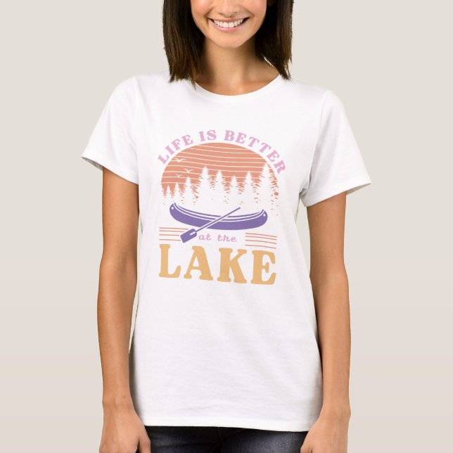 Camiseta La Vida Es Mejor En El Lago (Anverso)