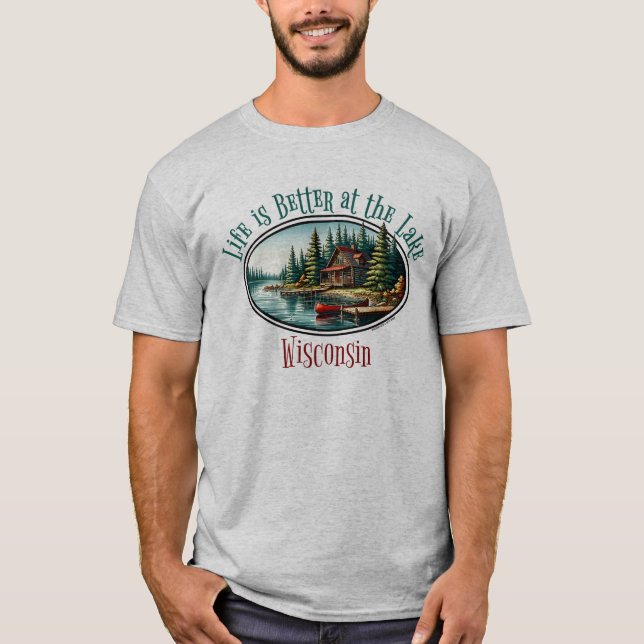 Camiseta La vida es mejor en el lago (Anverso)