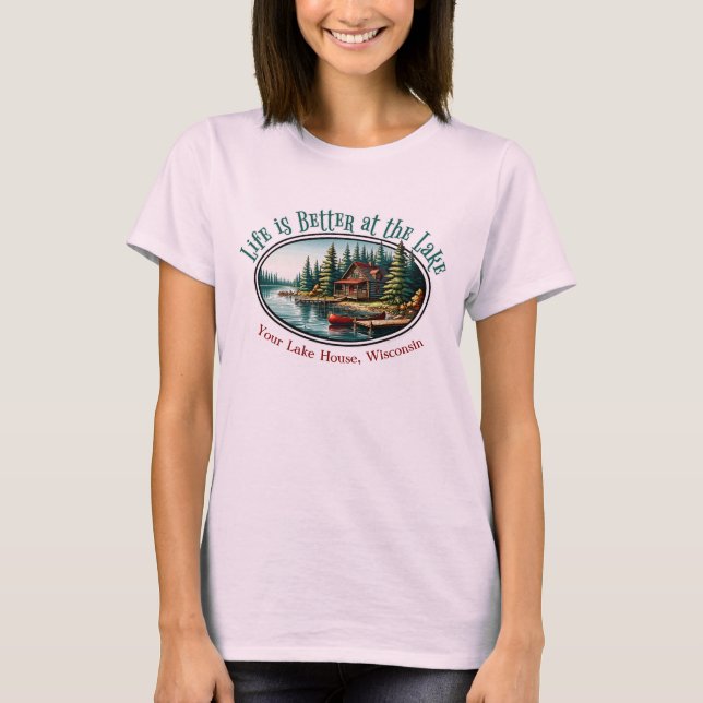 Camiseta La vida es mejor en el lago (Anverso)