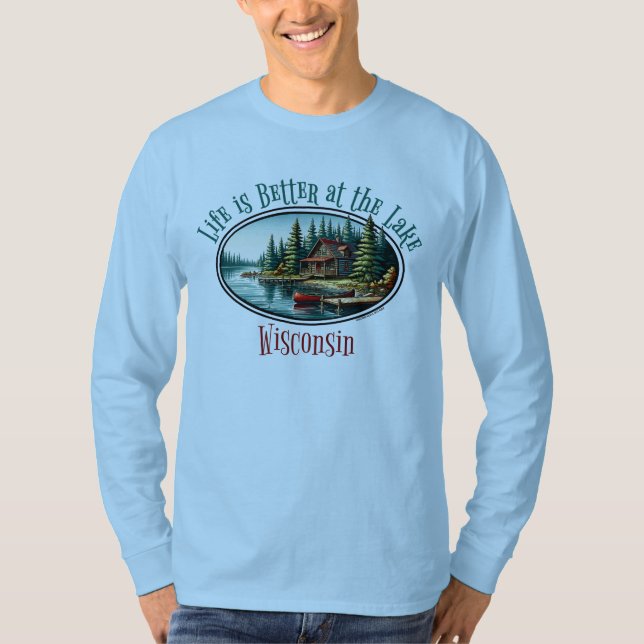 Camiseta La vida es mejor en el lago (Anverso)