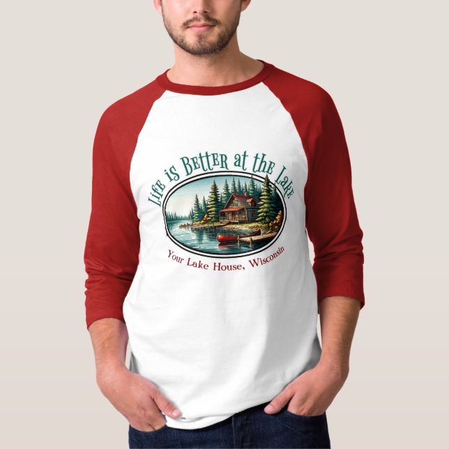Camiseta La vida es mejor en el lago (Anverso)