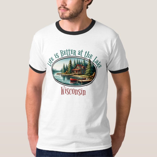 Camiseta La vida es mejor en el lago (Anverso)