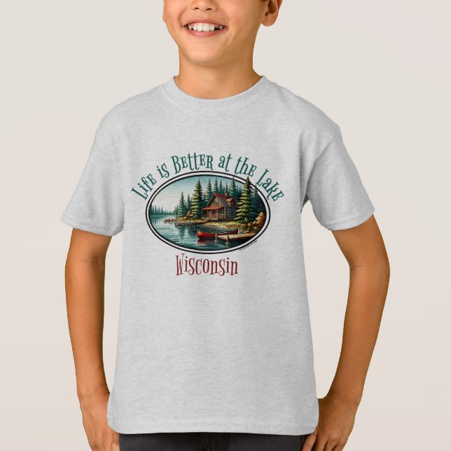 Camiseta La vida es mejor en el lago (Anverso)