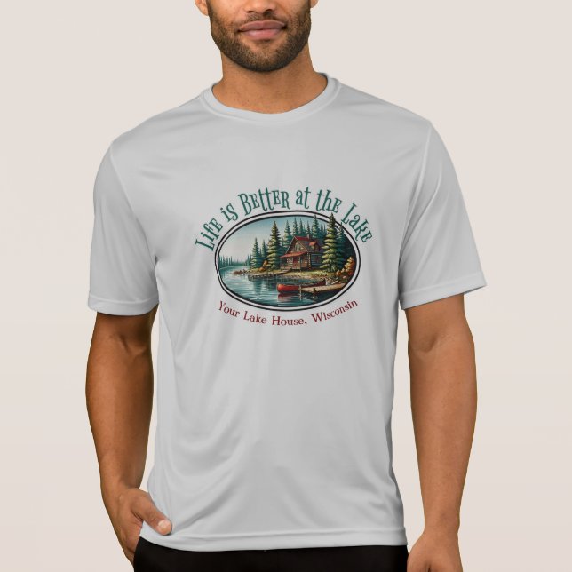 Camiseta La vida es mejor en el lago (Anverso)