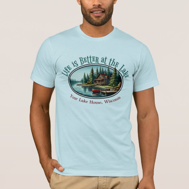 Camiseta La vida es mejor en el lago (Anverso)