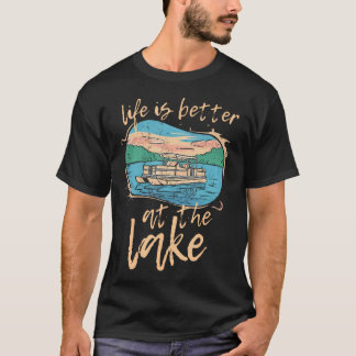 Camiseta La Vida Es Mejor En El Lago Capitán De Barco Pontó