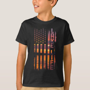 Camiseta La vida es mejor en el lago Pontón Embarcación Wak