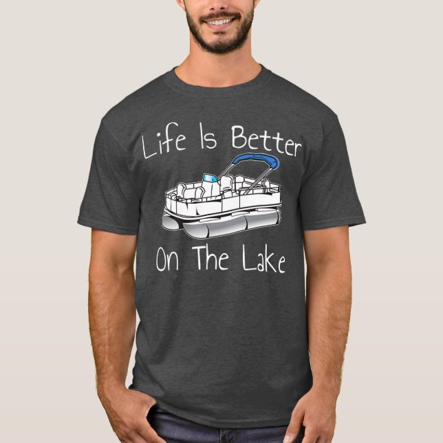 Camiseta La Vida Es Mejor En El Lago Pontoon (Anverso)