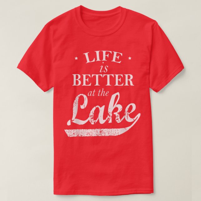 Camiseta La Vida Es Mejor En El Lago T  (Diseño del anverso)