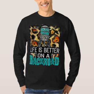 Camiseta La Vida Es Mejor En El Piel de vaca Occidental Del