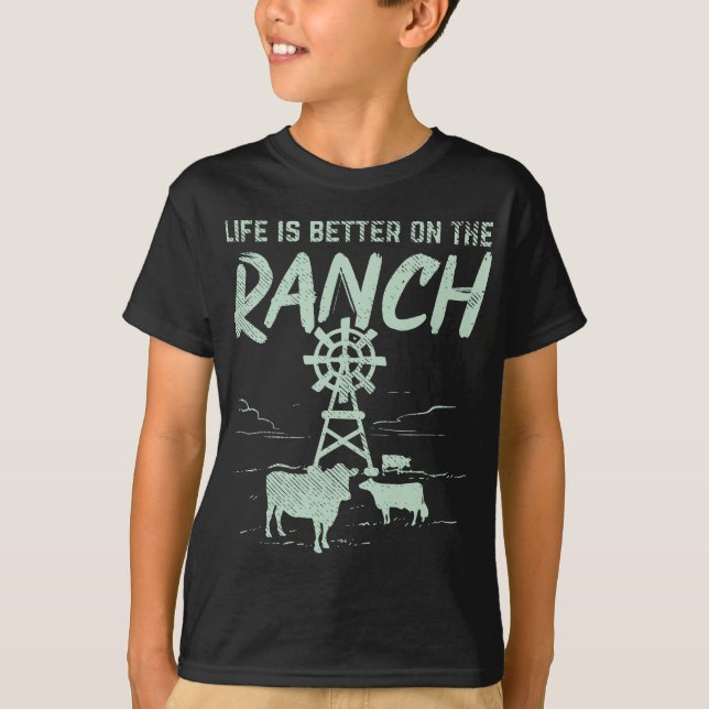 Camiseta La Vida Es Mejor En El Rancho (Anverso)