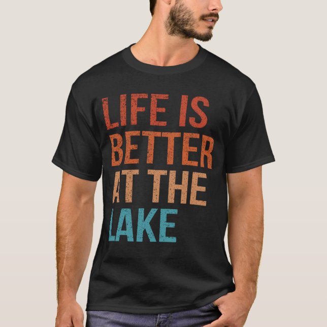Camiseta La Vida Es Mejor En El Regalo De Pesca En Bote Del (Anverso)