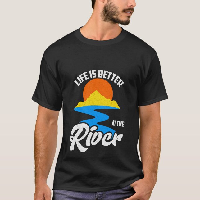 Camiseta La vida es mejor en el río (Anverso)