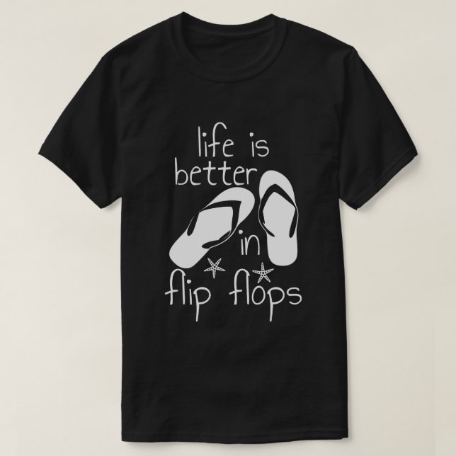 Camiseta La Vida Es Mejor En Flip Flops (Diseño del anverso)