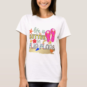 Camiseta La vida es mejor en Flip Flops