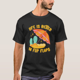 Camiseta La Vida Es Mejor En Flip Flops Island Beach Premiu