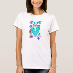 Camiseta La vida es mejor en flips-flopes
