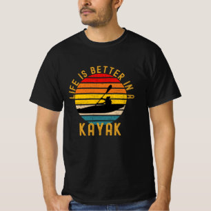 Camiseta La Vida Es Mejor En Kayak Retro