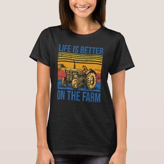 Camiseta La Vida Es Mejor En La Agricultura Regenerativa Ag (Anverso)