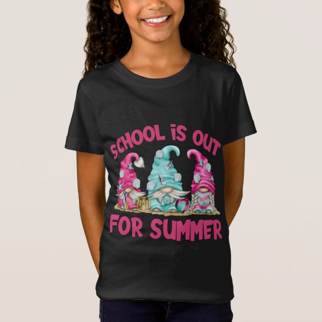Camiseta La Vida Es Mejor En La Escuela Beach Gnome Está Fu (Anverso)