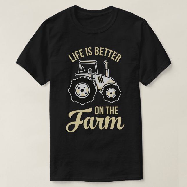 Camiseta La vida es mejor en la granja (Diseño del anverso)