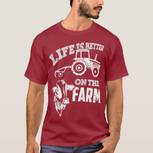 Camiseta La Vida Es Mejor En La Granja I Tractor Agricultor