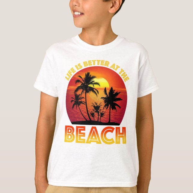 Camiseta La Vida Es Mejor En La Playa (Anverso)