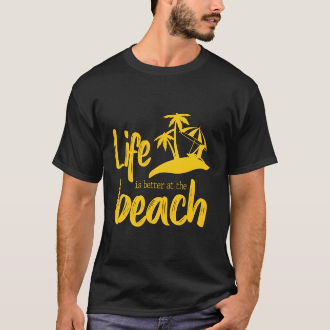 Camiseta La Vida Es Mejor En La Playa (Anverso)